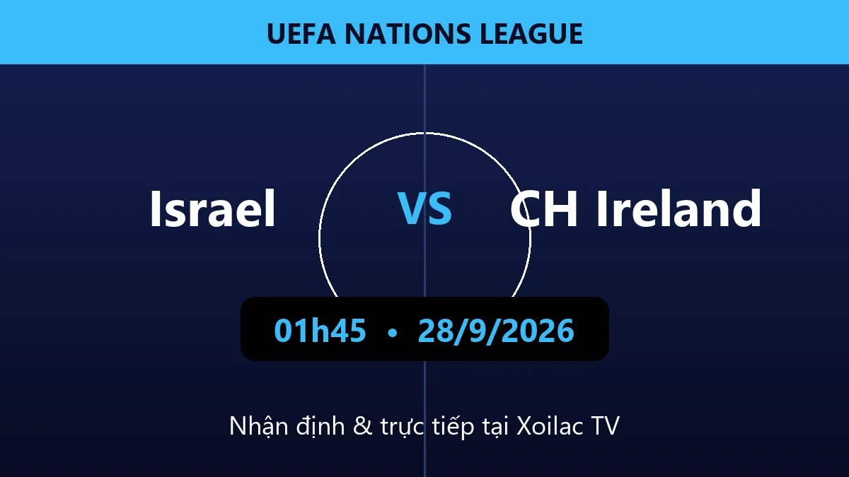 Nhận định Israel vs CH Ireland 01h45 ngày 28/9/2026