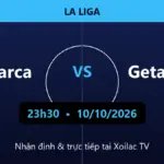 Nhận định Barca vs Getafe 23h30 ngày 10/10/2026