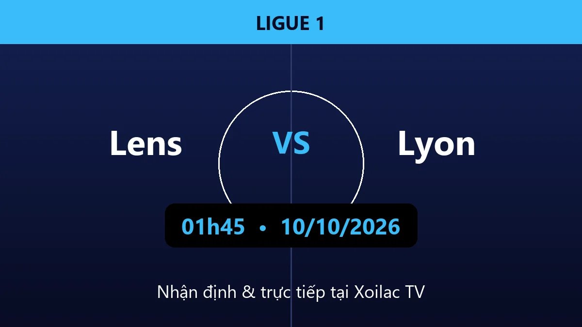Nhận định Lens vs Lyon 01h45 ngày 10/10/2026